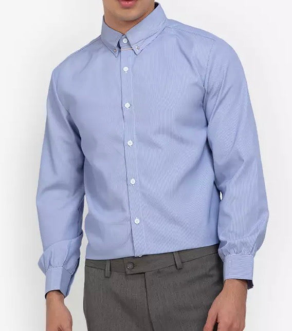 Blue collar shirt